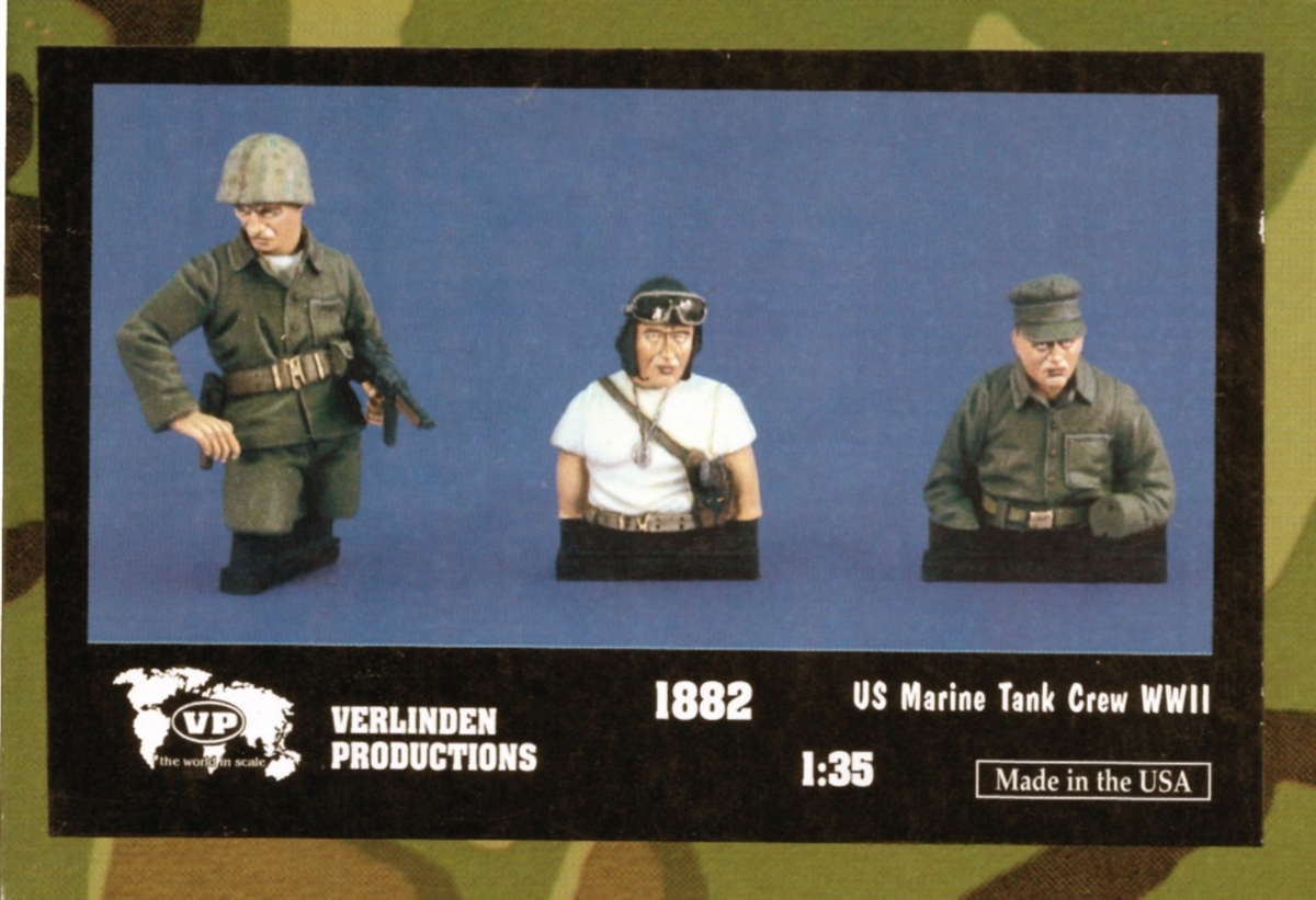 2587 Verlinden 1/35 US Tankers in Wet Cold Outfit WWII 3 Half-figures 