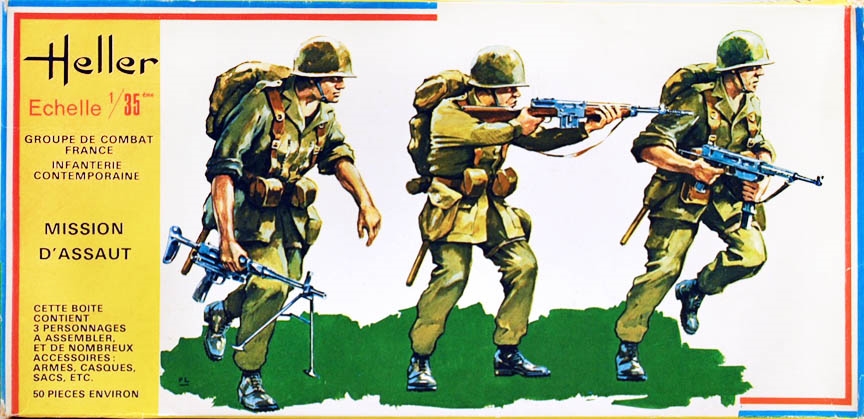 Maquette Heller 1/35 : Groupe De Combat Infanterie Alpine 1939 (chasseurs Alpins) - Occasion