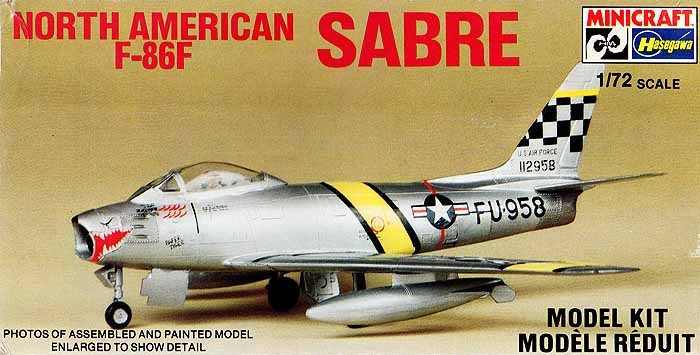 Hasegawa Minicraft North American F-86f Sabre Model Kit #1015 for sale online