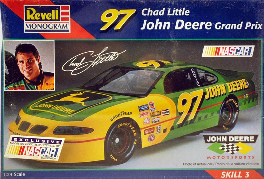Autographed New 1997 Revell 1:43 Diecast NASCAR Chad Little John Deere Pontiac 